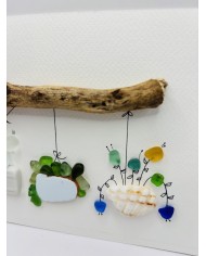 ILUSTRACIÓN  ARTESANA CON CRISTAL MARINO