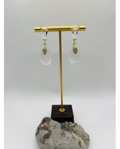 PENDIDENTES ARTESANOS DE CRISTAL MARINO