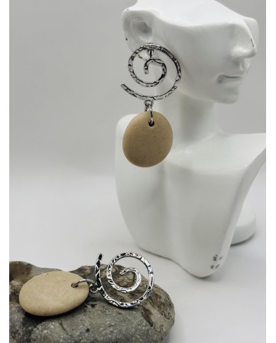 PENDIENTES DE PIEDRAS DEL MAR