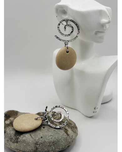 PENDIENTES DE PIEDRAS DEL MAR