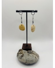 PENDIENTE ARTESANO DE PIEDRA DEL MAR