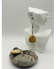 PENDIENTE ARTESANO DE PIEDRA DEL MAR