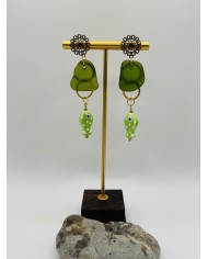 PENDIENTES ARTESANOS DE CRISTAL MARINO
