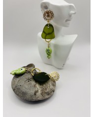 PENDIENTES ARTESANOS DE CRISTAL MARINO