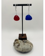 PENDIENTES ARTESANOS DE CRISTAL MARINO