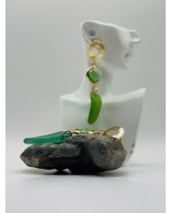 PENDIENTES ARTESANOS DE CRISTAL MARINO
