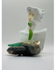 PENDIENTES ARTESANOS DE CRISTAL MARINO