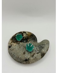 PENDIENTES ARTESANOS DE CRISTAL MARINO
