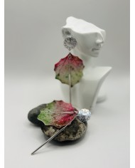 PENDIENTES ARTESANOS DE HOJA DE ÁLAMO