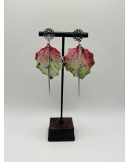 PENDIENTES ARTESANOS DE HOJA DE ÁLAMO