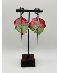 PENDIENTES ARTESANOS DE HOJA DE ÁLAMO