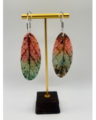 PENDIENTES ARTESANOS DE HOJA DE ÁLAMO