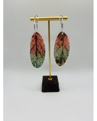 PENDIENTES ARTESANOS DE HOJA NATURAL