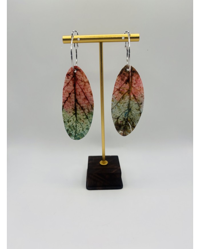 PENDIENTES ARTESANOS DE HOJA NATURAL