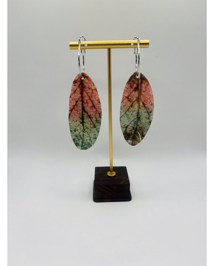 PENDIENTES ARTESANOS DE HOJA NATURAL