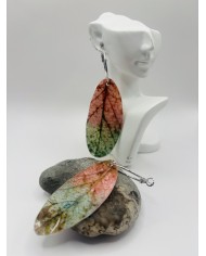 PENDIENTES ARTESANOS DE HOJA NATURAL