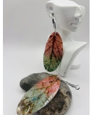 PENDIENTES ARTESANOS DE HOJA NATURAL