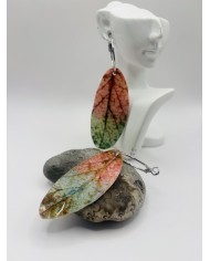 PENDIENTES ARTESANOS DE HOJA NATURAL