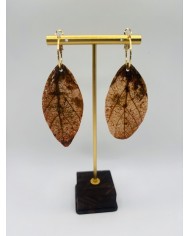 PENDIENTES ARTESANOS DE HOJA NATURAL