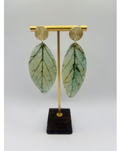 PENDIENTES ARTESANOS DE HOJA NATURAL