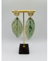 PENDIENTES ARTESANOS DE HOJA NATURAL
