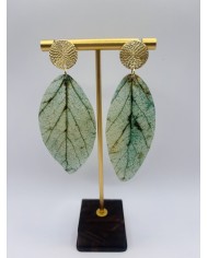 PENDIENTES ARTESANOS DE HOJA NATURAL