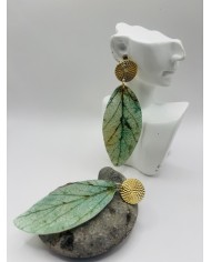 PENDIENTES ARTESANOS DE HOJA NATURAL