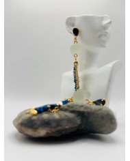 PENDIENTES ARTESANOS DE CRISTAL MARINO