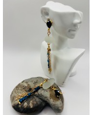 PENDIENTES ARTESANOS DE CRISTAL MARINO