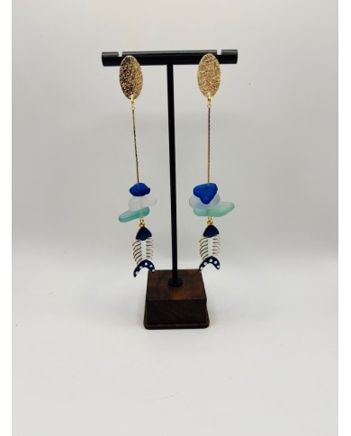 PENDIENTES ARTESANOS DE CRISTAL MARIN1