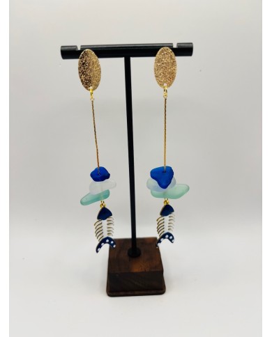PENDIENTES ARTESANOS DE CRISTAL MARIN1