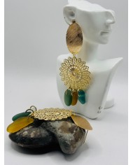 PENDIENTES ARTESANOS DE CRISTAL MARINO