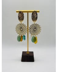 PENDIENTES ARTESANOS DE CRISTAL MARINO