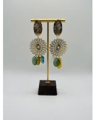 PENDIENTES ARTESANOS DE CRISTAL MARINO