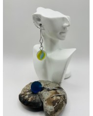 PENDIENTES ARTESANOS DE CRISTAL MARINO