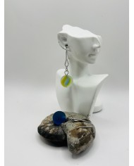 PENDIENTES ARTESANOS DE CRISTAL MARINO