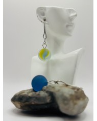 PENDIENTES ARTESANOS DE CRISTAL MARINO