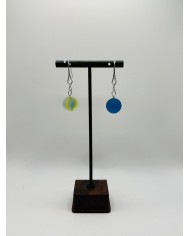 PENDIENTES ARTESANOS DE CRISTAL MARINO