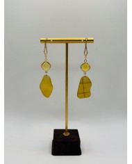 PENDIENTES ARTESANOS DE CRISTAL MARINO