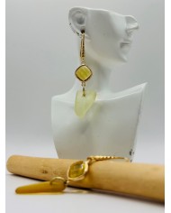 PENDIENTES ARTESANOS DE CRISTAL MARINO