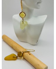 PENDIENTES ARTESANOS DE CRISTAL MARINO