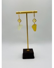 PENDIENTES ARTESANOS DE CRISTAL MARINO
