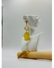 PENDIENTES ARTESANOS DE CRISTAL MARINO