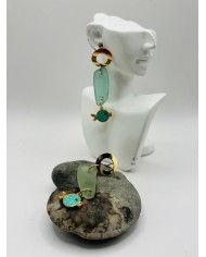 PENDIENTES ARTESANOS DE CRISTAL MARINO0
