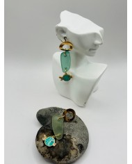 PENDIENTES ARTESANOS DE CRISTAL MARINO0