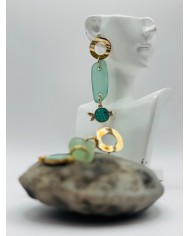 PENDIENTES ARTESANOS DE CRISTAL MARINO0