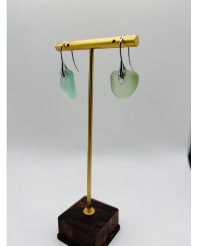 PENDIENTES ARTESANOS DE CRISTAL MARINO