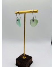 PENDIENTES ARTESANOS DE CRISTAL MARINO