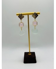 PENDIENTES ARTESANOS DE CRISTAL MARINO