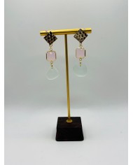 PENDIENTES ARTESANOS DE CRISTAL MARINO